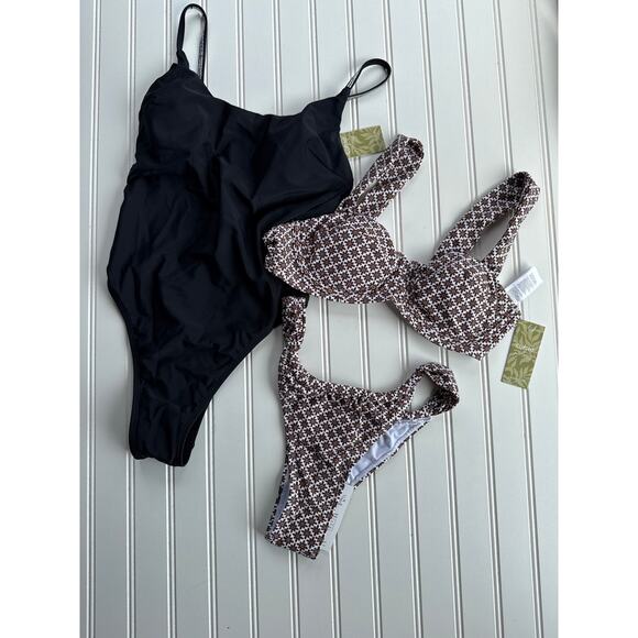 NWT Cupshe x JoJo Jackie Scoop Back One-Piece & Jagger Underwire Bikini Bundle S - Picture 5 of 11